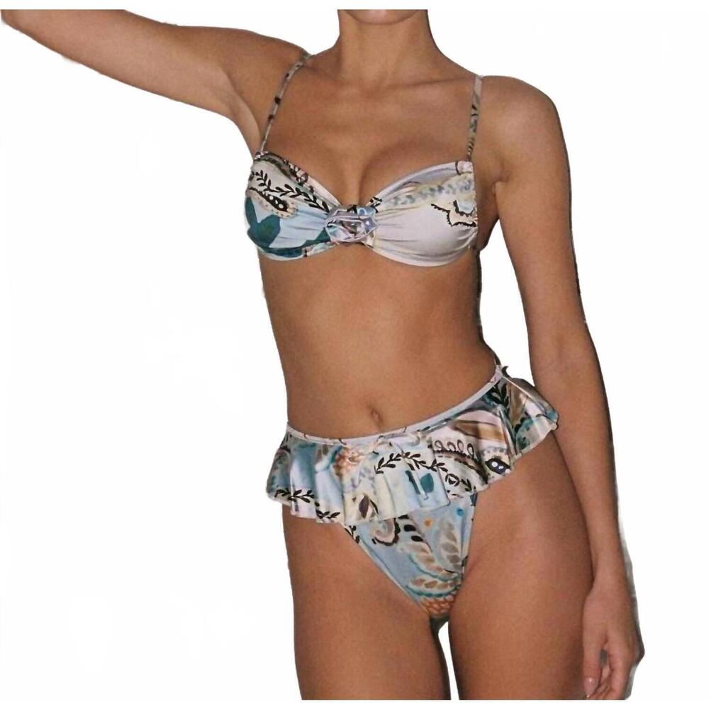 NEW MONTCE st. barths floral tamarindo ruffle bikini bottom in multi